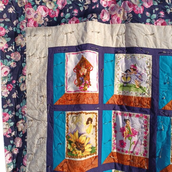 Fairy Quilt - with batting and backing waiting to be completed 4949 - Picture 3 of 14